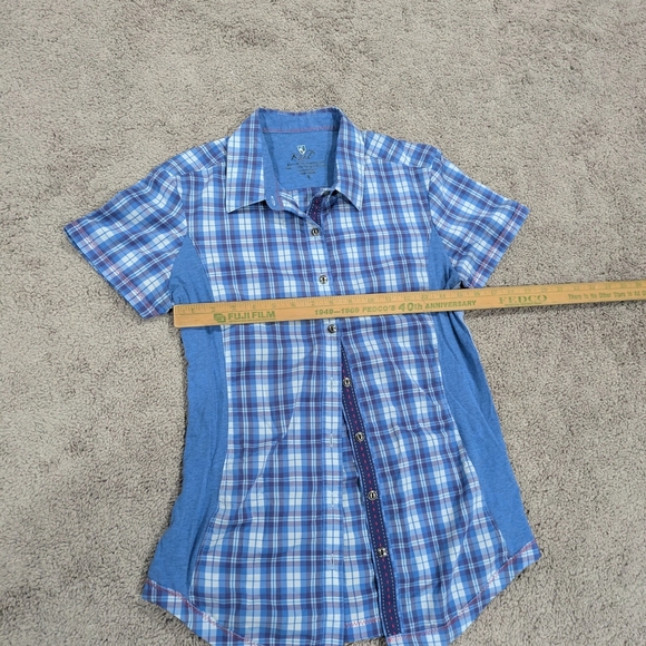 Kuhl Blue Plaid Short Sleeve Tee - Picture 3 of 10